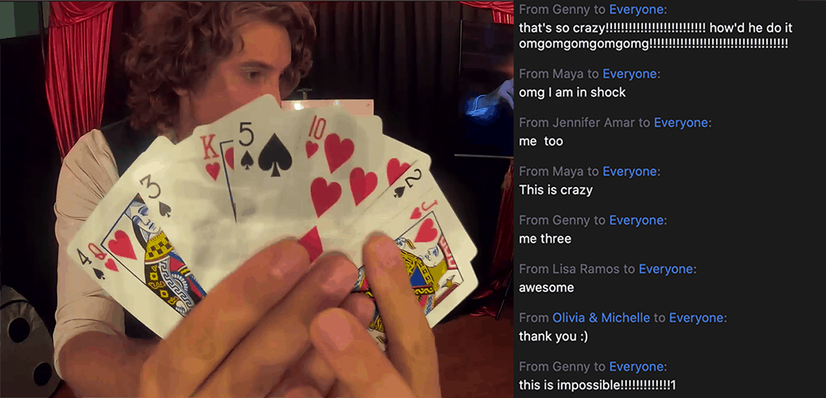 Virtual Magician impossible card trick